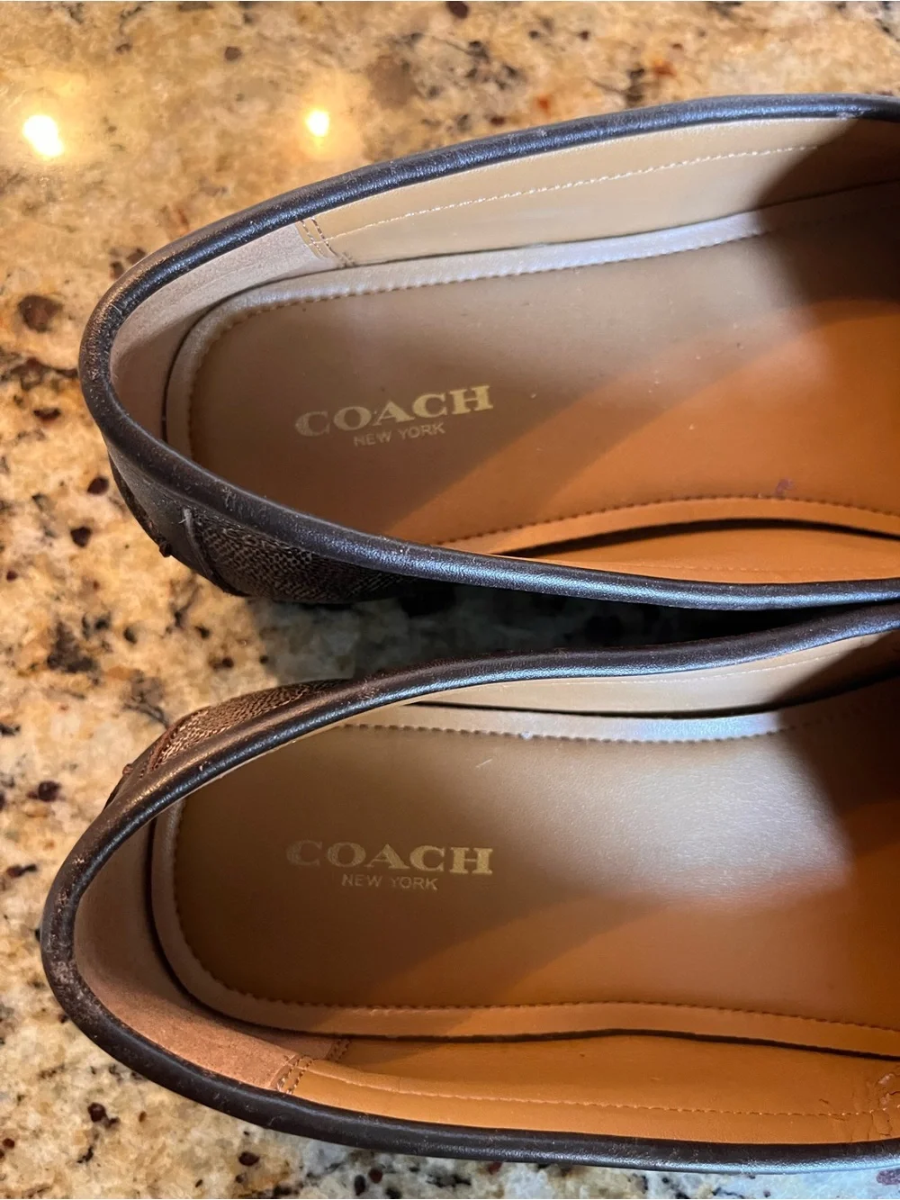 Coach Brown and Tan Signature Loafers - Picture 3 of 4